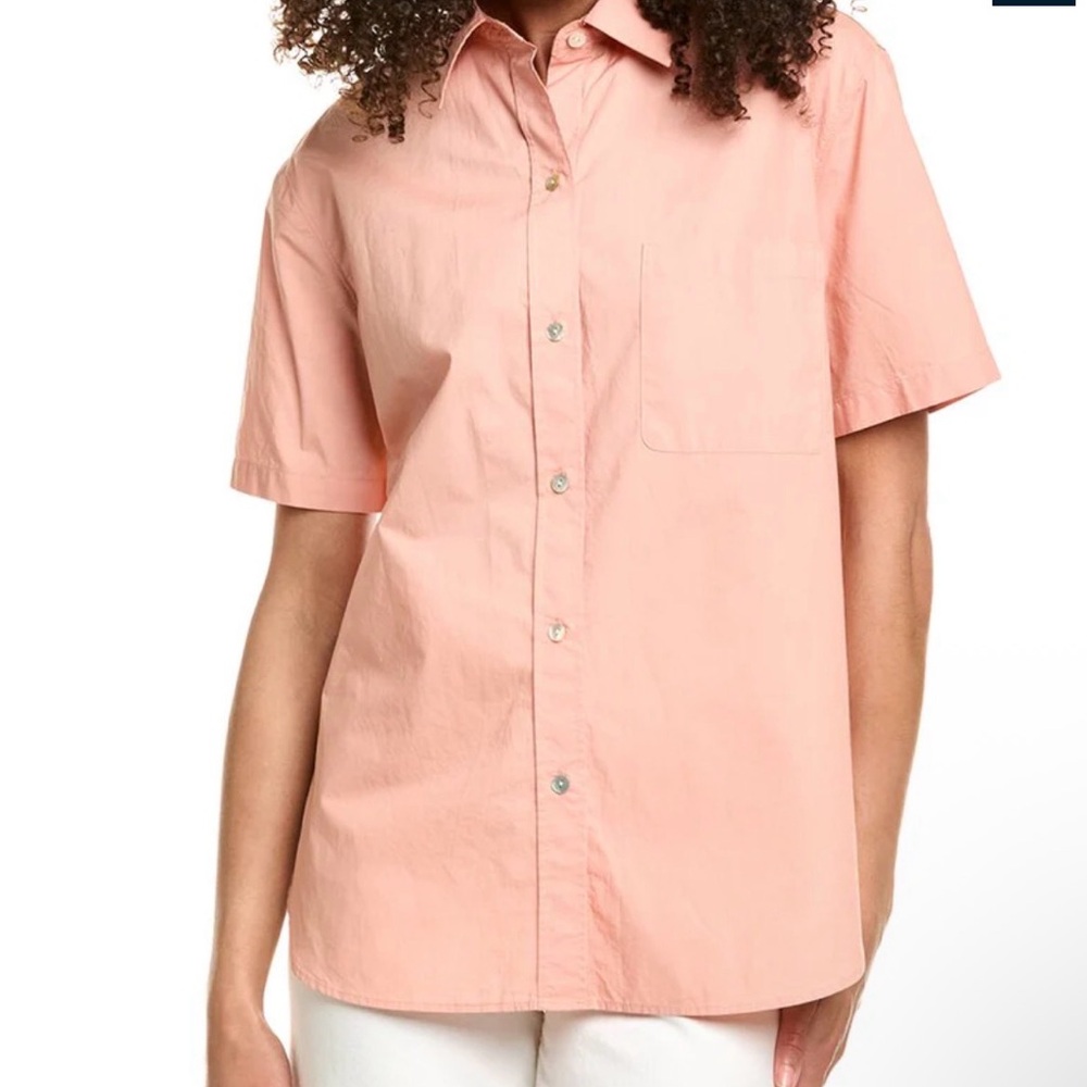 VINCE Short Sleeve Cotton Poplin Button-Up Shirt S/P
100% cotton